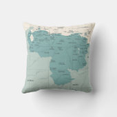 ベネズエラの地図 – ヴィンテージ高詳細ヴィンテージ線 クッション (裏面)