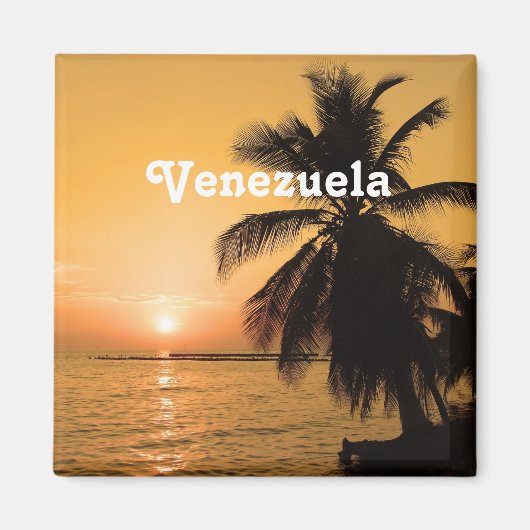 ベネズエラの夕日 マグネット (正面)