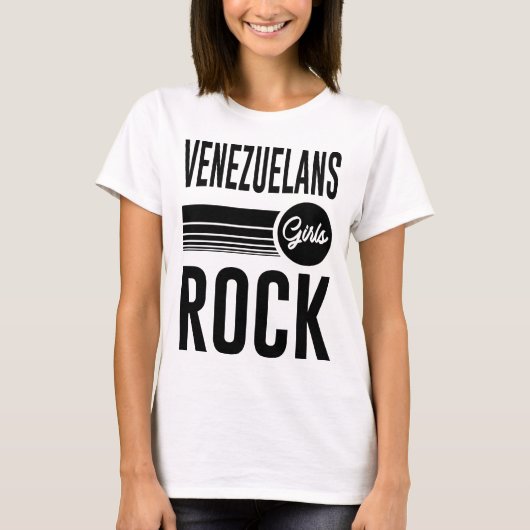 ベネズエラの女の子ロック Tシャツ (正面)