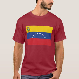 ベネズエラの旗の基本的な暗いTシャツ Tシャツ