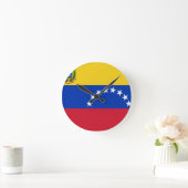 ベネズエラの旗 ラウンド壁時計 (ホーム)