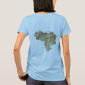 ベネズエラの旗+地図+テキストTシャツ Tシャツ (裏面)