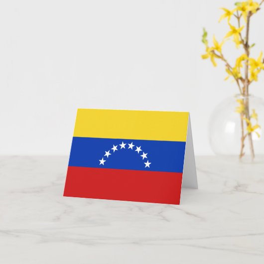 ベネズエラの旗Notecard カード (黄色い花)