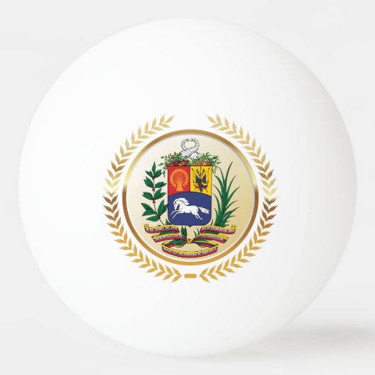 ベネズエラの紋章 卓球ボール (裏面)