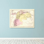 ベネズエラの軍隊地図の履歴 キャンバスプリント (インサイチュ (ウッドフロア))