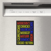 ベネズエラスタイリッシュカラカス市名 マグネット (インサイチュ (食洗機))