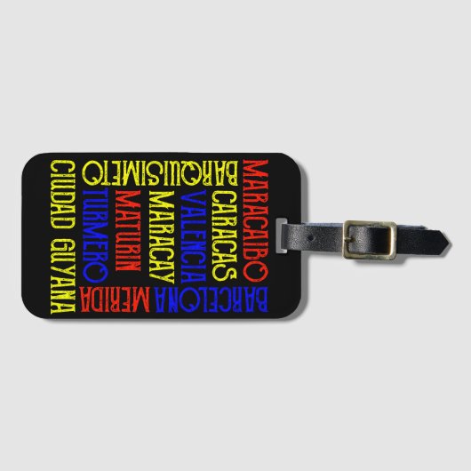 ベネズエラスタイリッシュカラカス市名 ラゲッジタグ (正面横)