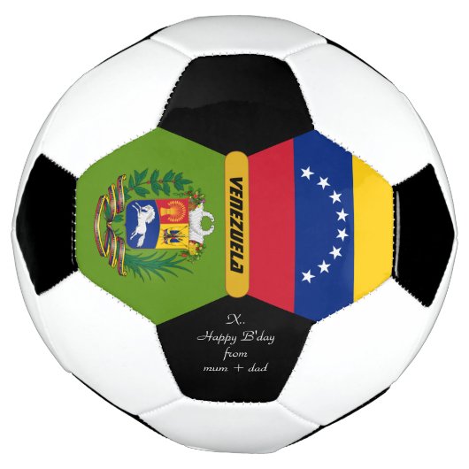 ベネズエラパーソナライズされた国旗、サッカーの写真ボール サッカーボール (回転)