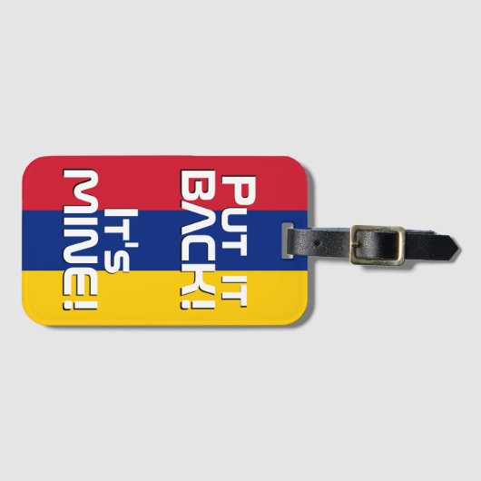 ベネズエラ国おもしろい旗 ラゲッジタグ (正面横)