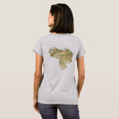 ベネズエラ国旗と地図dk Tシャツ (裏面フル)