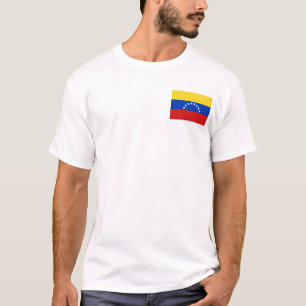 ベネズエラ国旗と地図Tシャツ Tシャツ