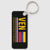 ベネズエラ国旗とISOコードアルファ3デザイン キーホルダー (裏面)