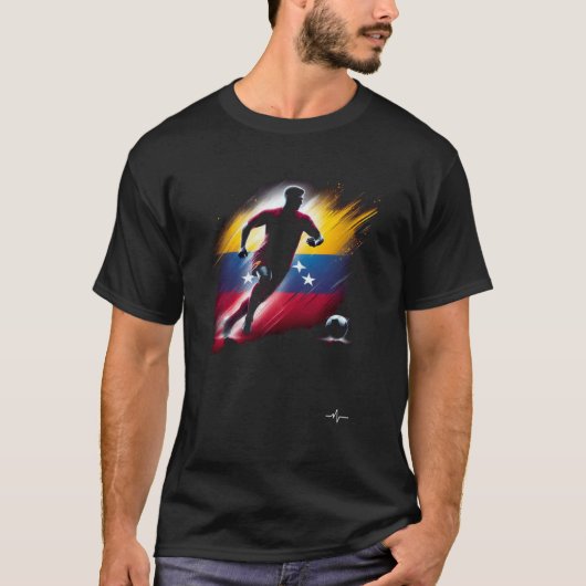 ベネズエラ国旗のサッカーアパレル Tシャツ (正面)