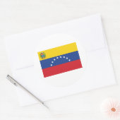 ベネズエラ国旗の大きなステッカー ラウンドシール (封筒)