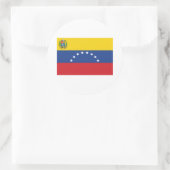 ベネズエラ国旗の大きなステッカー ラウンドシール (バッグ)