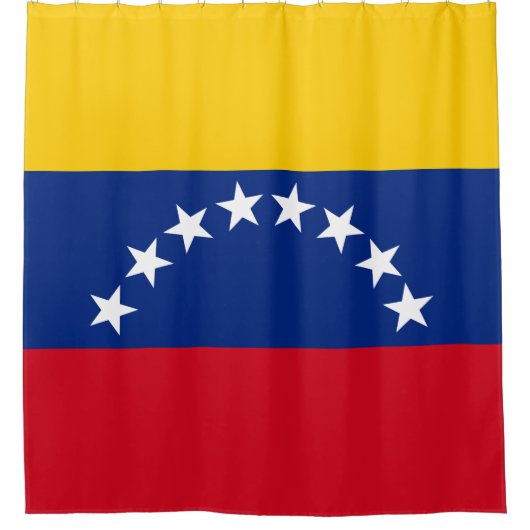 ベネズエラ国旗の愛国的ベネズエラ人 シャワーカーテン (正面)
