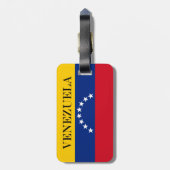 ベネズエラ国旗の愛国的ベネズエラ人 ラゲッジタグ (裏面縦)