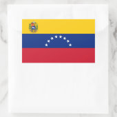 ベネズエラ国旗、ベネズエラ国旗 長方形シール (バッグ)