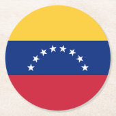 ベネズエラ国旗 ラウンドペーパーコースター (正面)