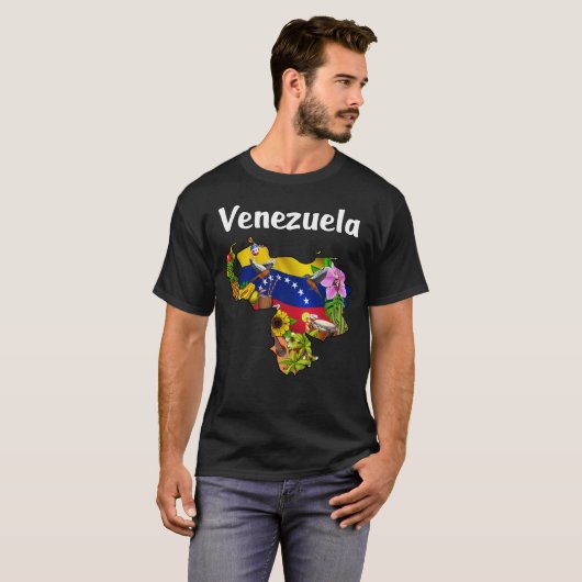 ベネズエラ地図 Tシャツ (正面フル)
