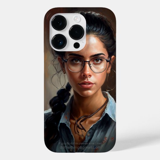 ベネズエラ女性ポートレート油絵 Case-Mate iPhoneケース (裏面)