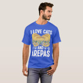 ベネズエラ料理 猫飼い アレパ 愛好家 コロンビア風 Tシャツ (正面フル)