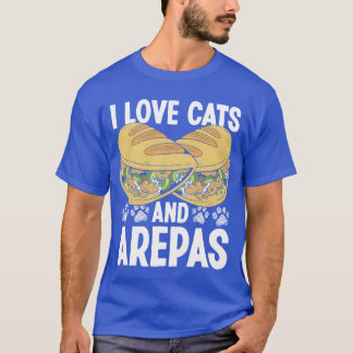 ベネズエラ料理 猫飼い アレパ 愛好家 コロンビア風 Tシャツ