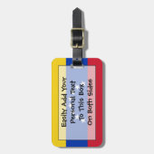 ベネズエラ簡単ID個人の国旗 ラゲッジタグ (正面縦)