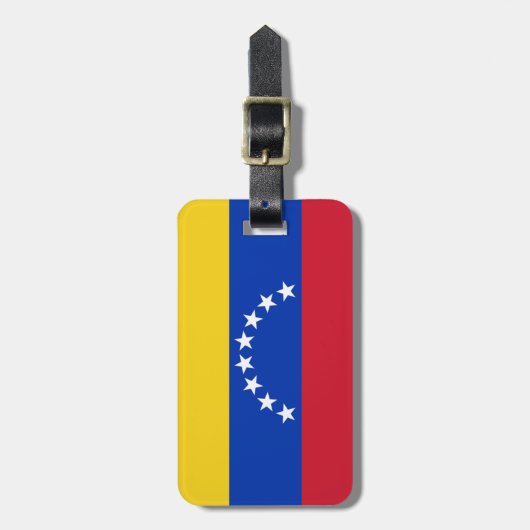 ベネズエラ簡単ID個人用フラグ ラゲッジタグ (正面縦)