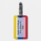 ベネズエラ簡単ID個人用フラグ ラゲッジタグ (裏面縦)