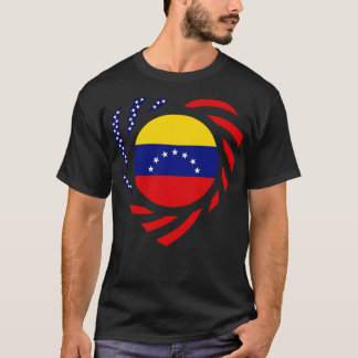 ベネズエラ系アメリカ多国籍愛国者国旗7 S Tシャツ