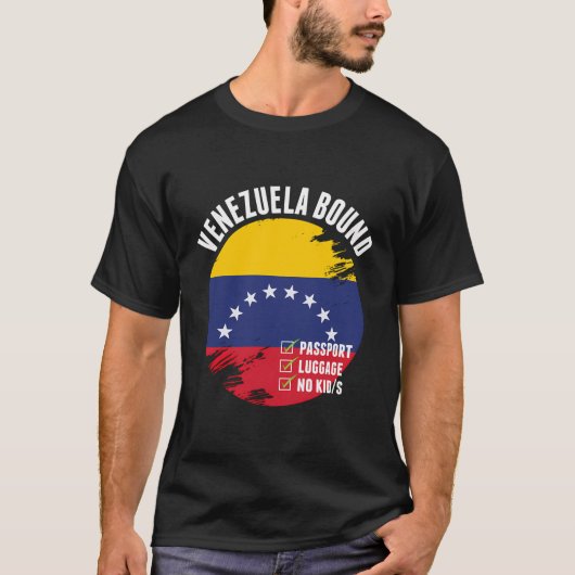 ベネズエラ行き国旅行ベネズエラ国旗Vac Tシャツ (正面)