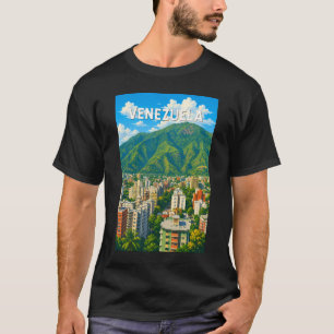 ベネズエラ イラスト 旅行 アート ヴィンテージ Tシャツ