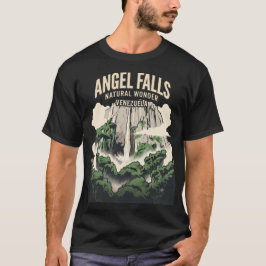 ベネズエラ エンジェルフォール ヴィンテージ 旅行ポスター Tシャツ