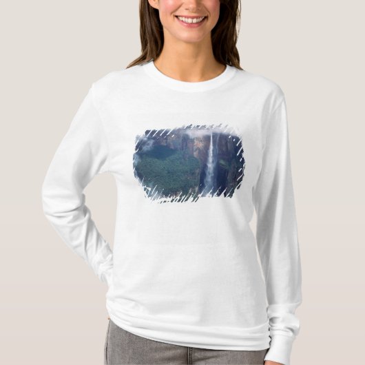 ベネズエラ、カナイマ国立公園、天使の滝 Tシャツ (正面)
