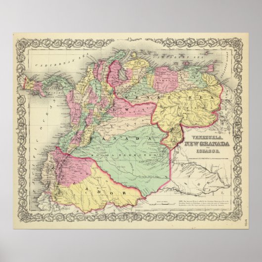 ベネズエラ、ニューグラナダ、エクアドル ポスター (正面)