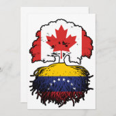 ベネズエラ ベネズエラ カナダ カナダ ツリー ルーツ 招待状 (正面/裏面)