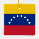 ベネズエラ(ベネズエラ)国旗 セラミックオーナメント (正面)