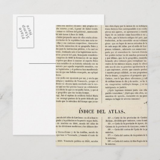 ベネズエラ ポストカード (正面/裏面)