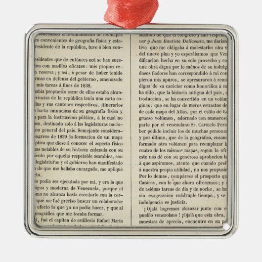 ベネズエラ メタルオーナメント (正面)