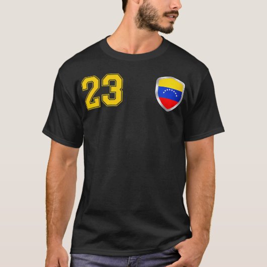ベネズエラ – ラヴィノトチームサッカーデザインVe用 Tシャツ (正面)