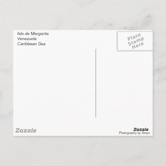 ベネズエラ。宝カリブの物 ポストカード (裏面)