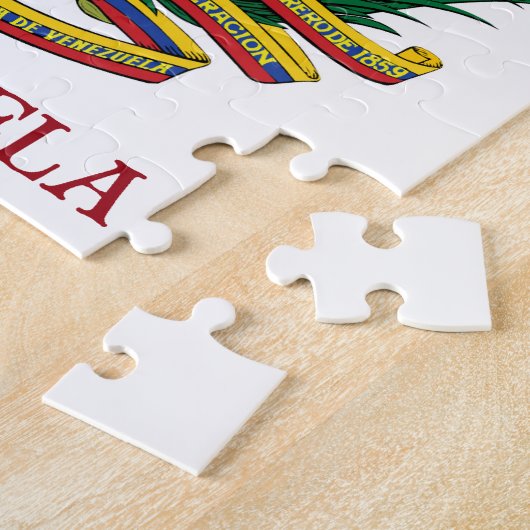 ベネズエラ-紋章か紋章付き外衣か旗または記号 ジグソーパズル (側面)