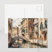 ベネチアの美しい水彩画のポストカード 旅行 ポストカード (正面/裏面)