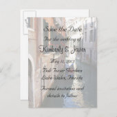 ベネチアテーマの日付を保存 案内ポストカード (正面/裏面)