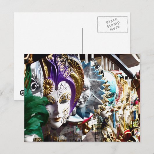 ベネチアマスク1 ポストカード (正面/裏面)