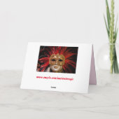 ベネチアンカーニバルマスクグリーティングカード カード (裏面)