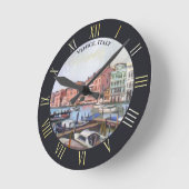 ベネチアングランド運河 ラウンド壁時計 (傾斜)
