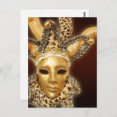 ベネチアンジェスターマスク葉書 ポストカード (正面/裏面)