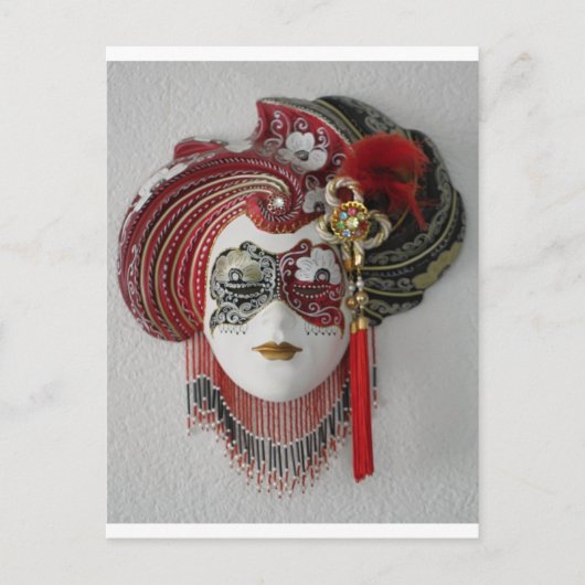 ベネチアンセラミックマスク ポストカード (正面)
